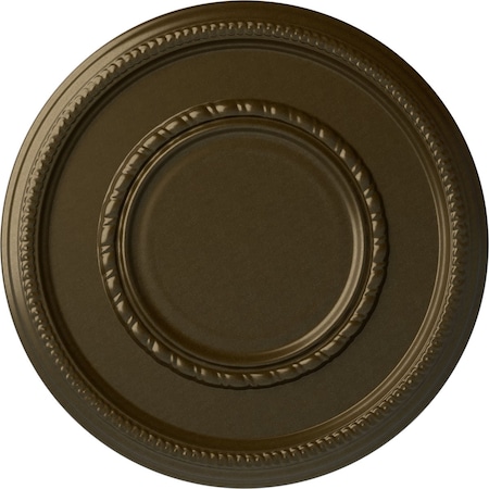 Ekena Millwork Federal Roped Large Ceiling Medallion (Fits Canopies up to 7 3/4"), 17 3/8"OD x 1 1/8"P, Brass CM17FEBRS